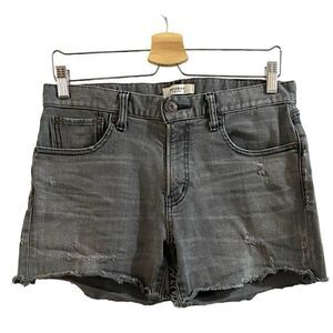 Moussy Vintage Cut Off Denim Jean Shorts Stretch Mid Rise Festival